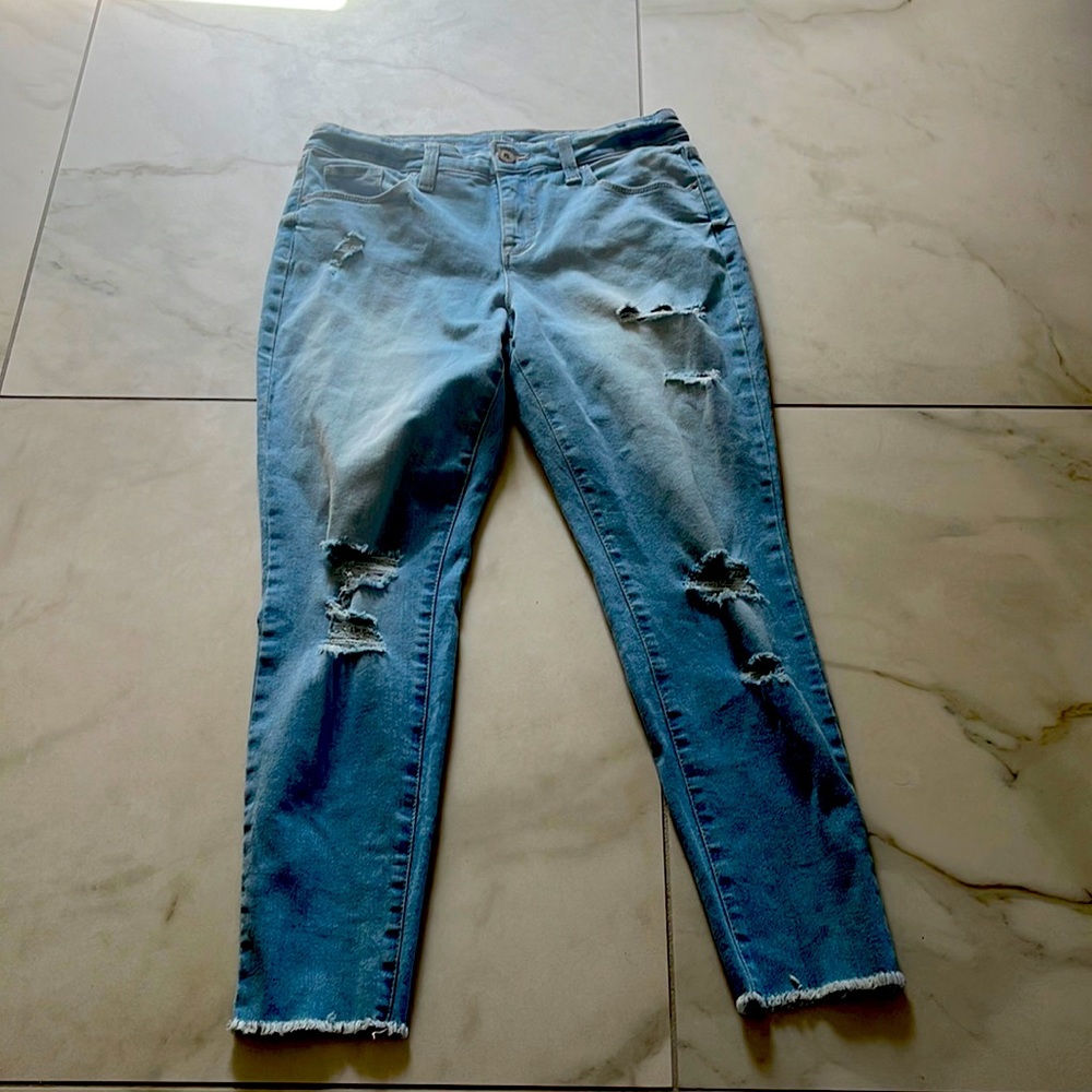 Distressed denim NWOT never worn
